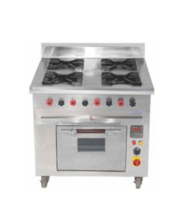 FOUR BURNER COOKING RANGE WITH OVEN